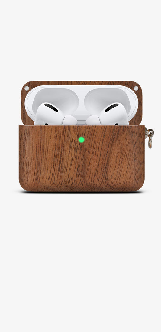 Solid Wood Apple Bluetooth Wireless Earphones Log Shell