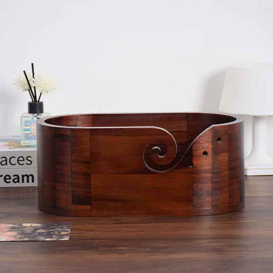 Retro Solid Wood Oval Storage Device