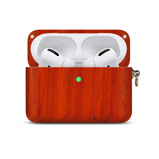 Solid Wood Apple Bluetooth Wireless Earphones Log Shell