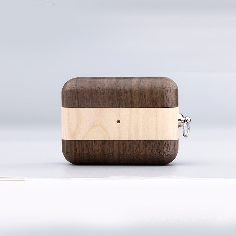 Solid Wood Apple Bluetooth Wireless Earphones Log Shell