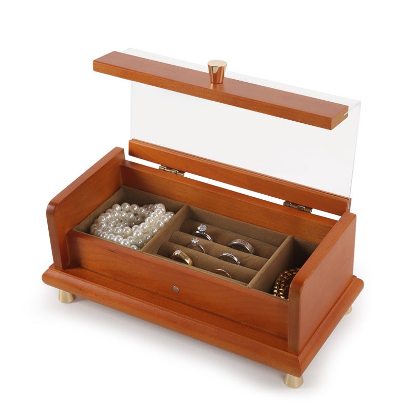 Japanese Black Walnut Solid Wood Jewelry Storage Box