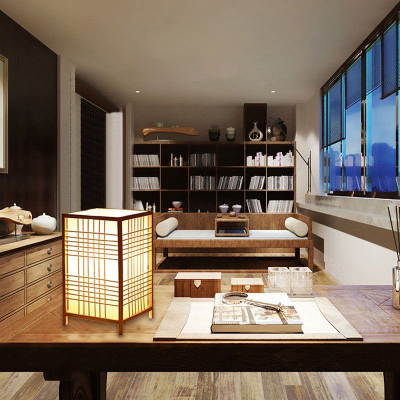 Wooden Zen Solid Wood Bed Breakfast Bedside Lamp