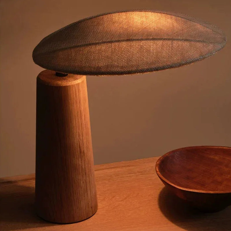 Japanese Solid Wood Desk Decorative Table Lamp