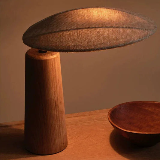 Japanese Solid Wood Desk Decorative Table Lamp