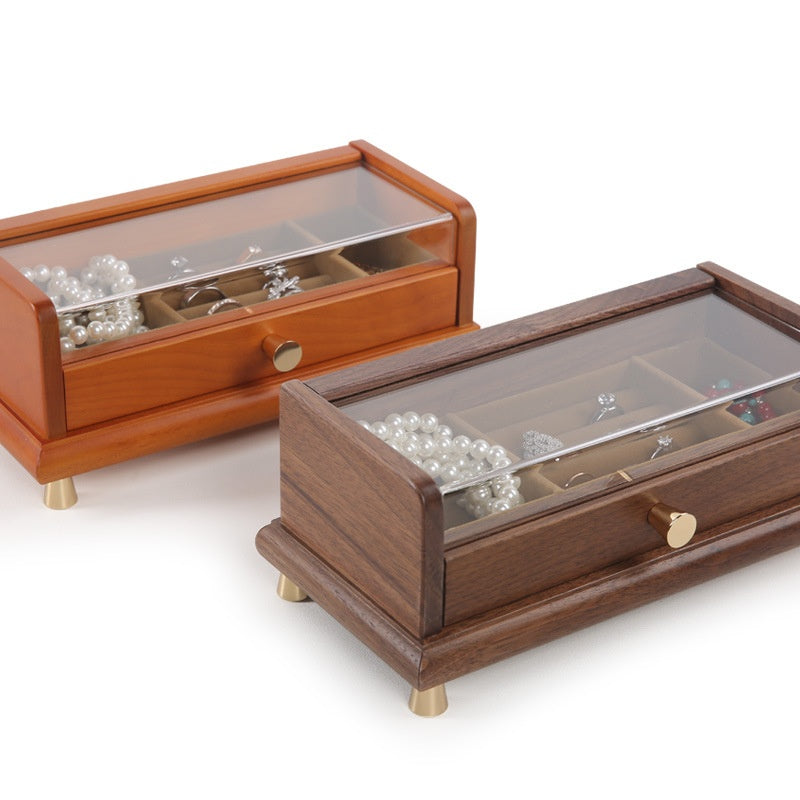 Japanese Black Walnut Solid Wood Jewelry Storage Box