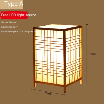 Wooden Zen Solid Wood Bed Breakfast Bedside Lamp