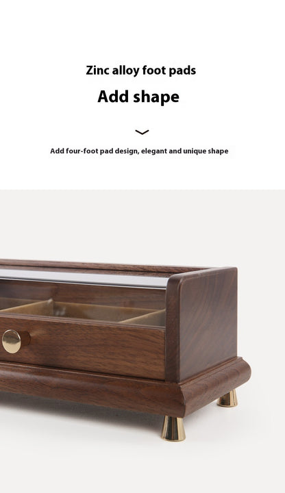 Japanese Black Walnut Solid Wood Jewelry Storage Box